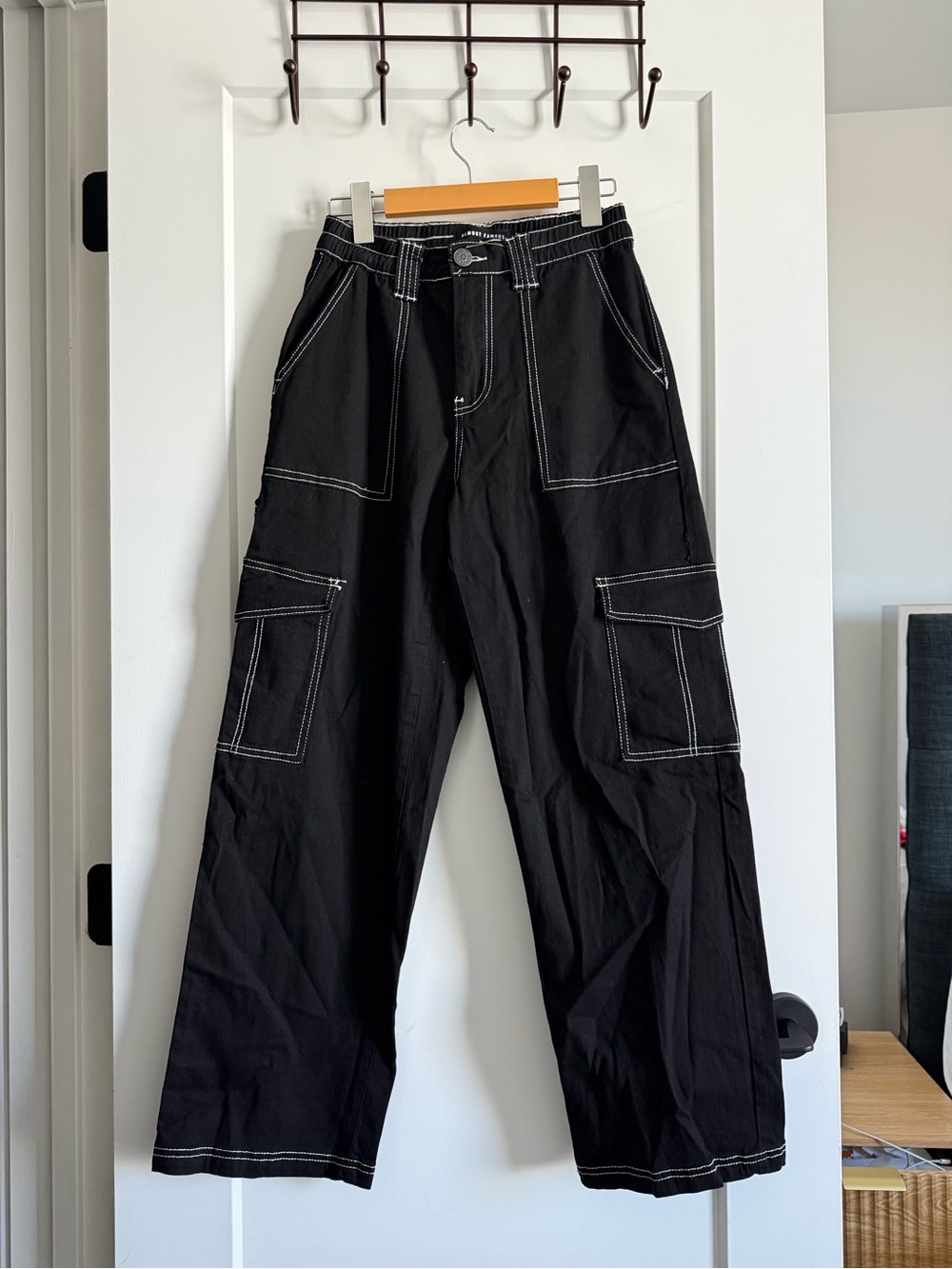 Almost Famous Women’s Cargo Pants with Contrast Stitching